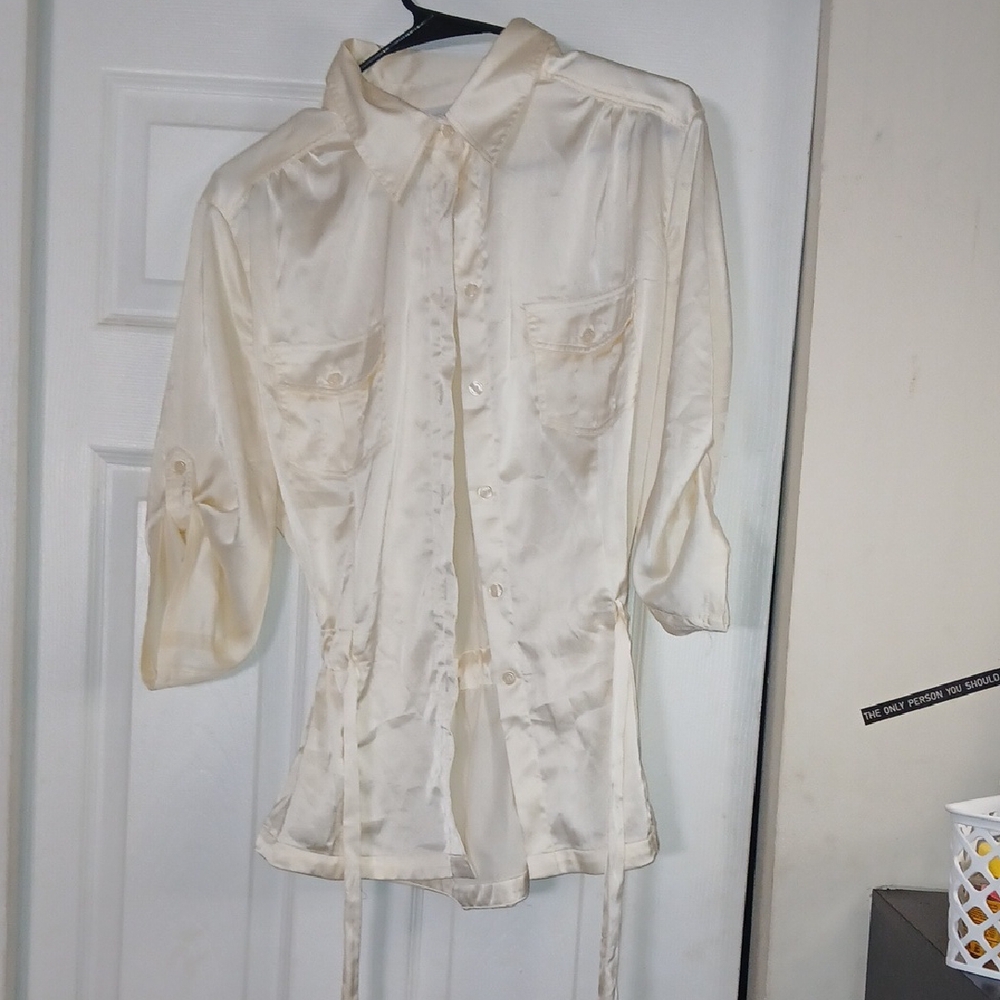 New York & Company Satin Blouse